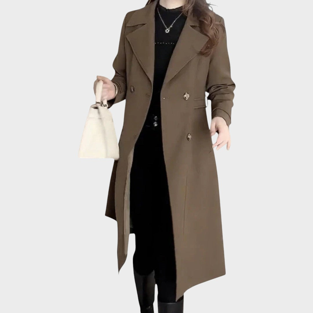 Louise | Long Coat with Buttons