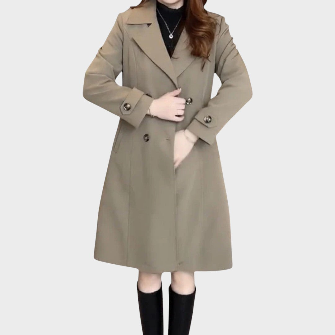 Louise | Long Coat with Buttons