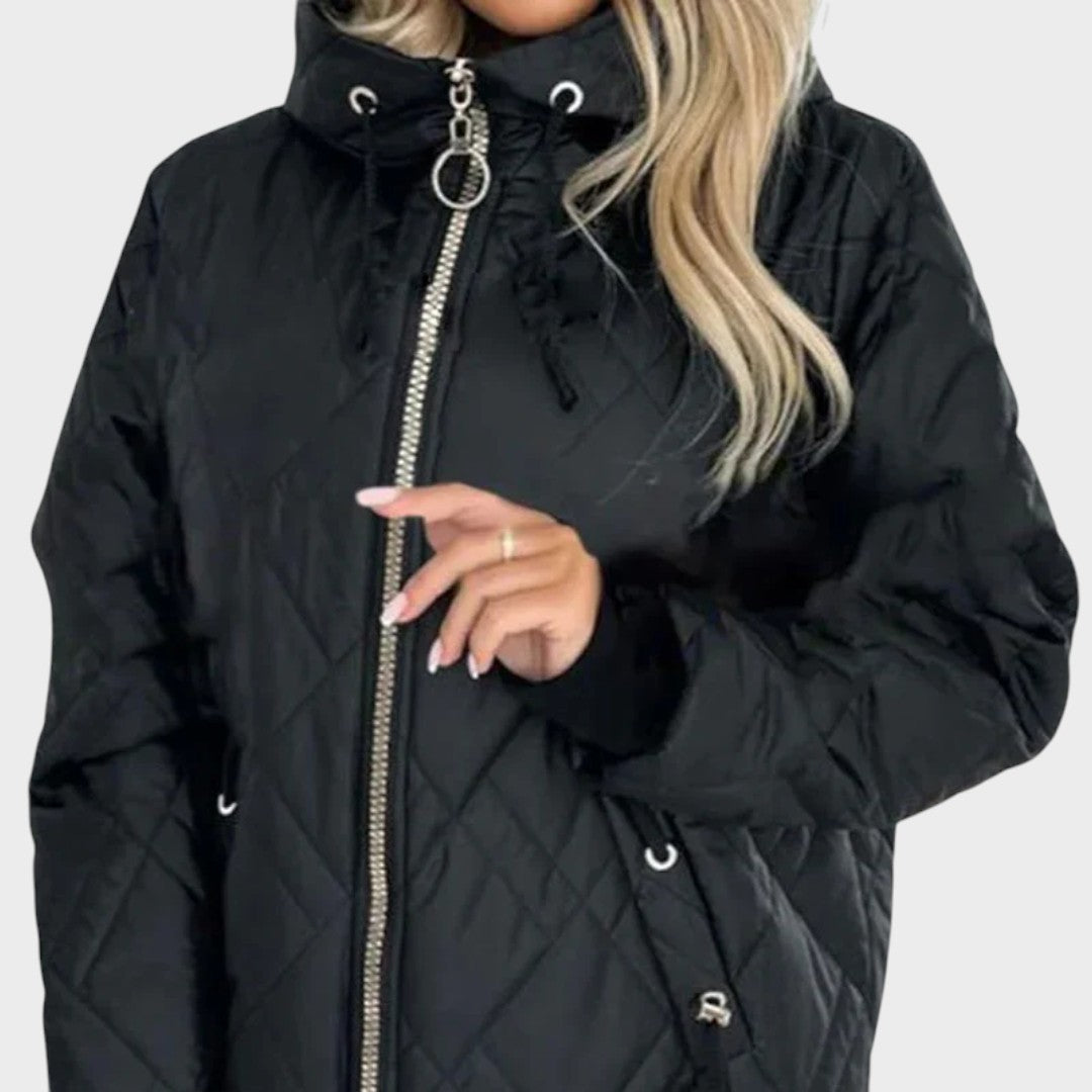 Nathalie | Elegant Hooded Coat