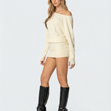Luna | Relaxed Neckline Open Back Mini Dress