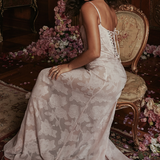 Sharon | Floral Embroidered Bodycon Maxi Dress