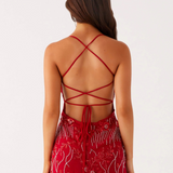 Cami | Shimmering Floral Beaded Sequin Mini Dress
