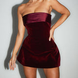 Noelle | Bold Modern Fold-Over Ultra Mini Dress