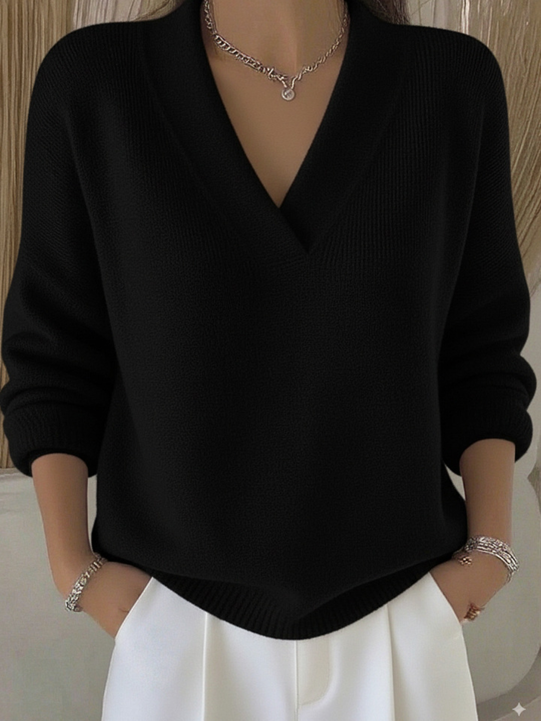 Gentle V-Neck Sweater