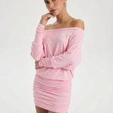 Sola | Ruched Mini Dress Draped Relaxed Top & Fitted Skirt