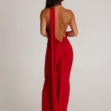 Tina | Versatile Sash One-Shoulder Grecian Maxi Dress