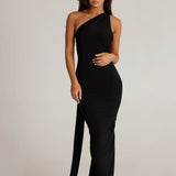 Tina | Versatile Sash One-Shoulder Grecian Maxi Dress