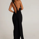 Tina | Versatile Sash One-Shoulder Grecian Maxi Dress