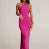 Tina | Versatile Sash One-Shoulder Grecian Maxi Dress
