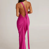Tina | Versatile Sash One-Shoulder Grecian Maxi Dress