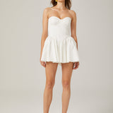 Mireille | White Off-the-Shoulder Bustier Mini Dress