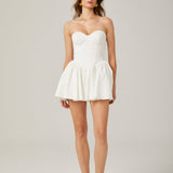 Mireille | White Off-the-Shoulder Bustier Mini Dress