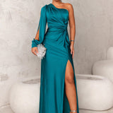 Izabela | One-Shoulder Elegant Evening Maxi Dress
