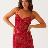 Cami | Shimmering Floral Beaded Sequin Mini Dress