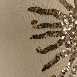 Corinne | Plunging Open-Back Sequin Sunburst Maxi Dress