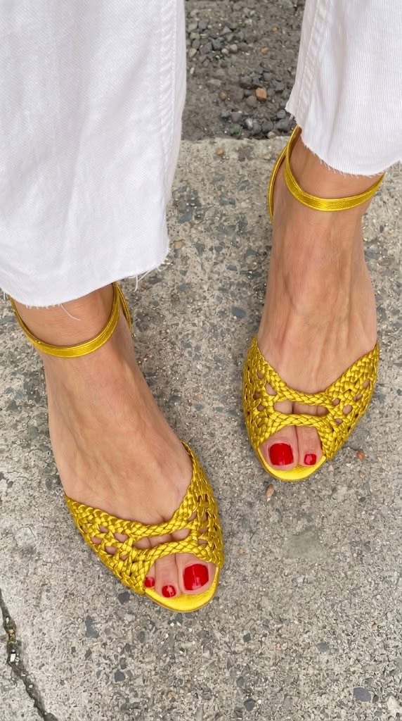 Isadora | Gold Braided Sandals