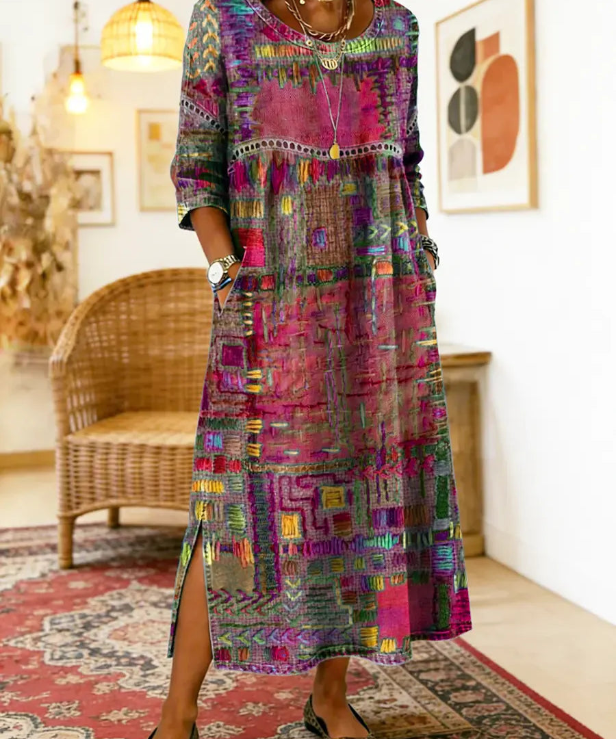 Eliana | Printed Midi Dress