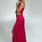 Grace | Elegant Long Slip GownSatin Maxi Dress