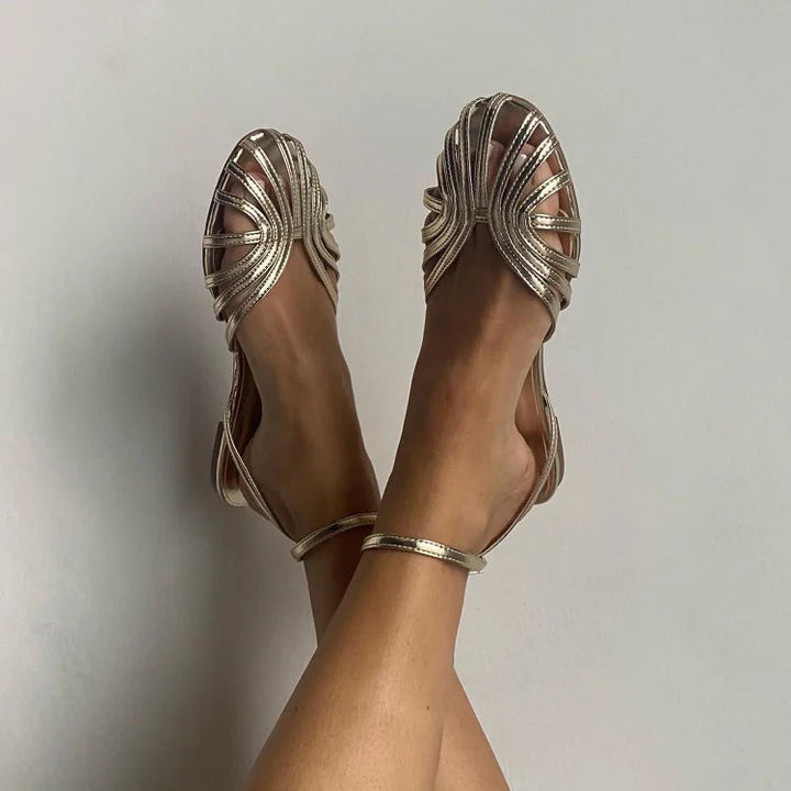 Vittoria | Sandals with Golden Accents