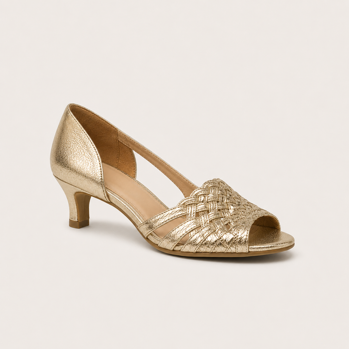 Isadora | Gold Braided Sandals