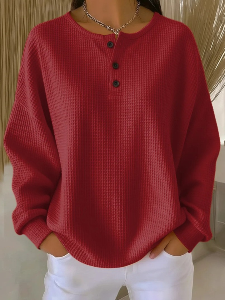 Soft Structured Button Sweater
