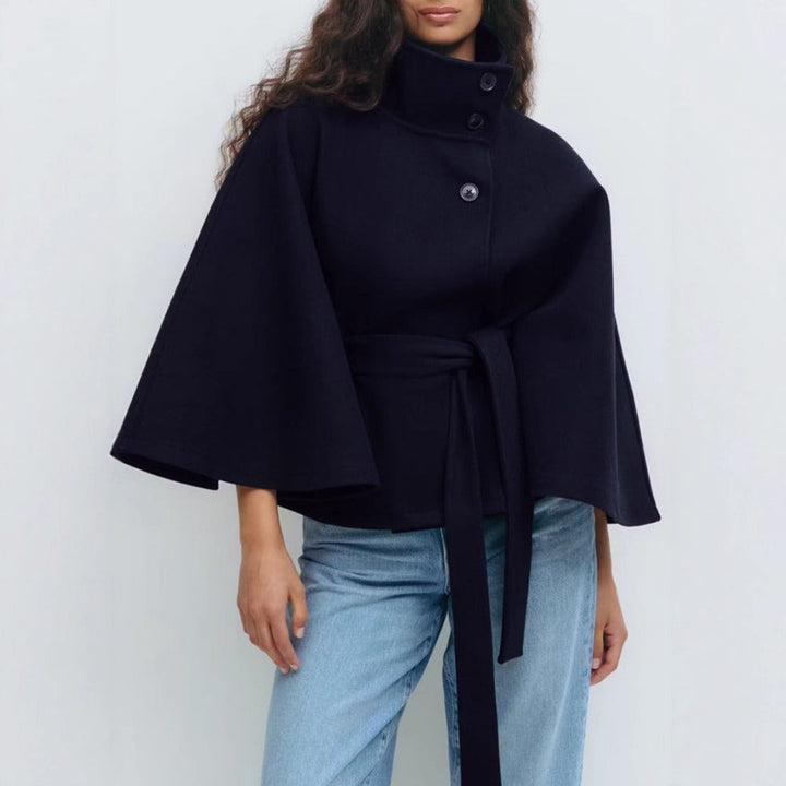 Estelle | High Collar Cape Coat