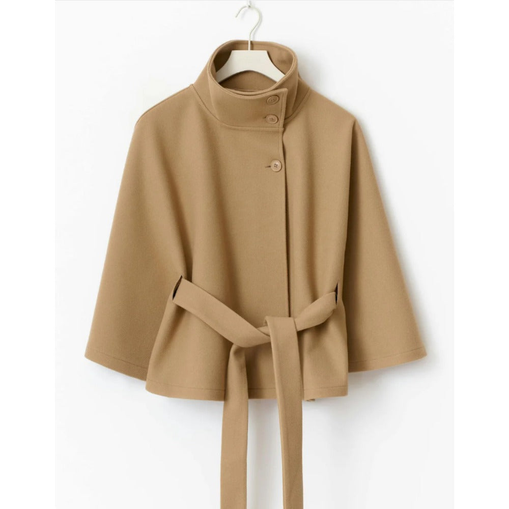 Estelle | High Collar Cape Coat