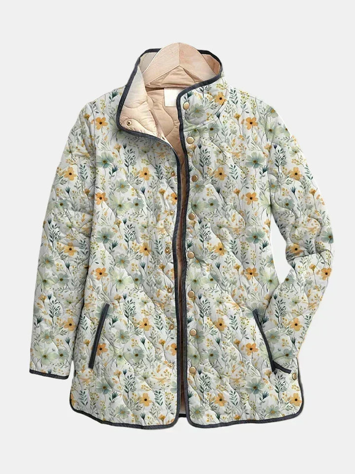 Brigitte | Quilted Jacket with Small Flowers
