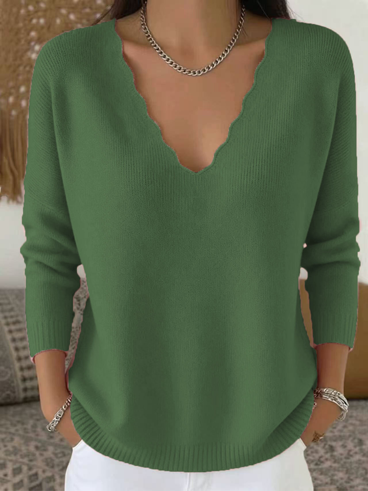 Gentle Wave Neck Sweater