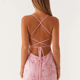 Cami | Shimmering Floral Beaded Sequin Mini Dress