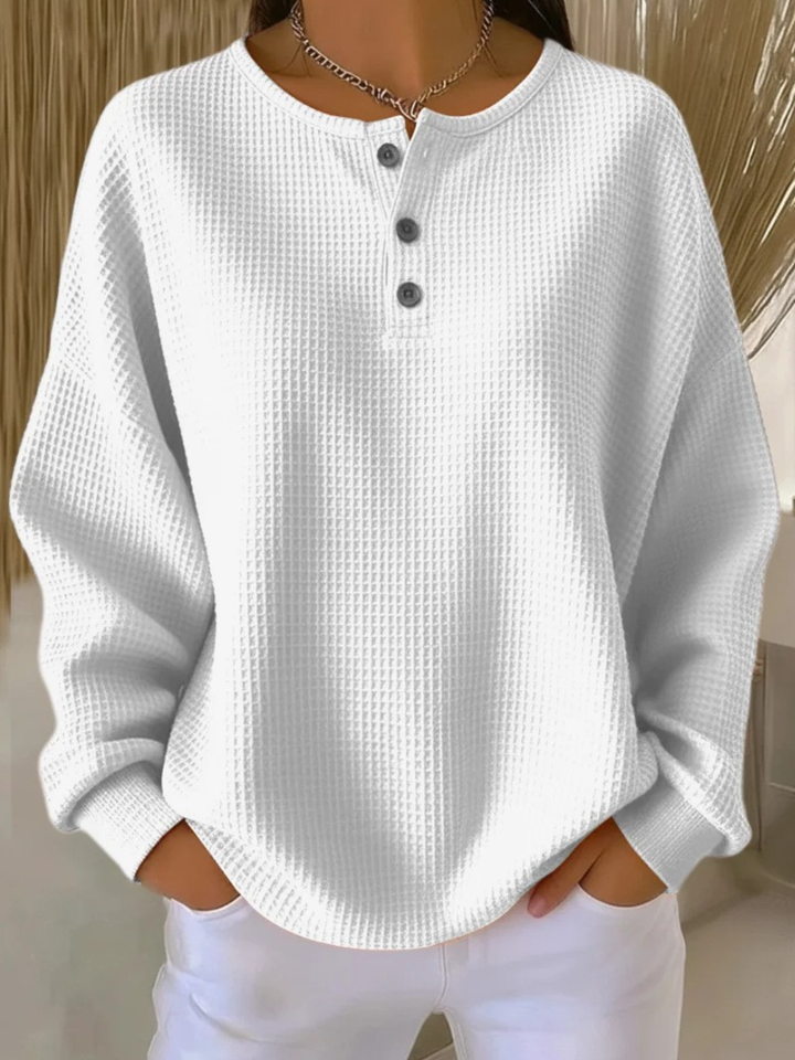 Soft Structured Button Sweater