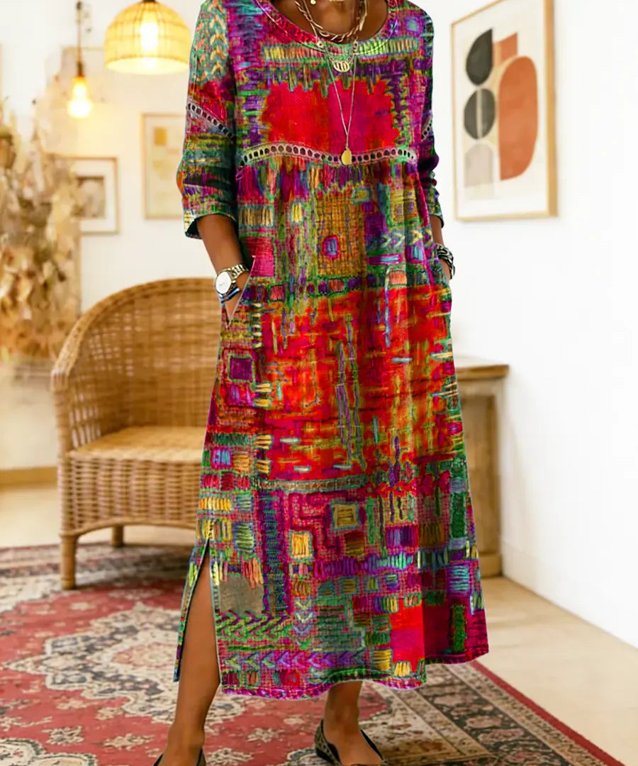 Eliana | Printed Midi Dress