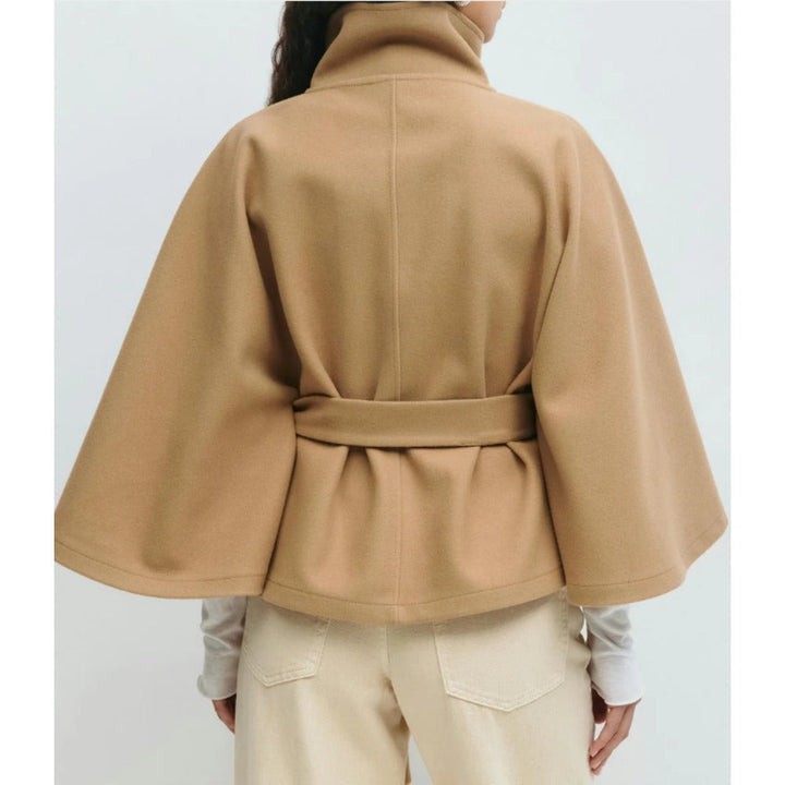Estelle | High Collar Cape Coat