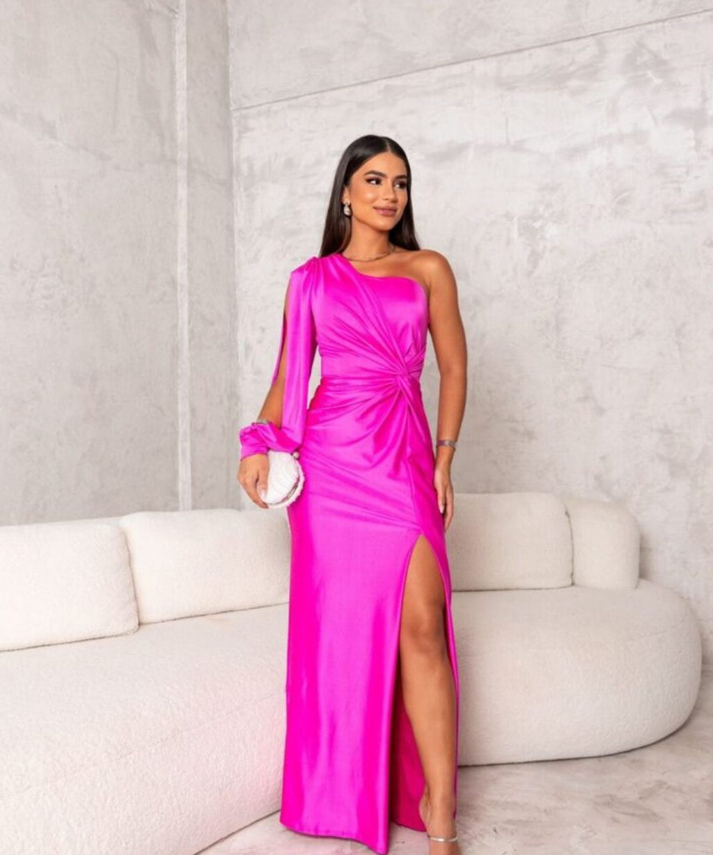 Izabela | One-Shoulder Elegant Evening Maxi Dress