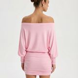 Jaimey | Draped Top Ruched Fitted Skirt Mini Dress