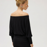 Jaimey | Draped Top Ruched Fitted Skirt Mini Dress