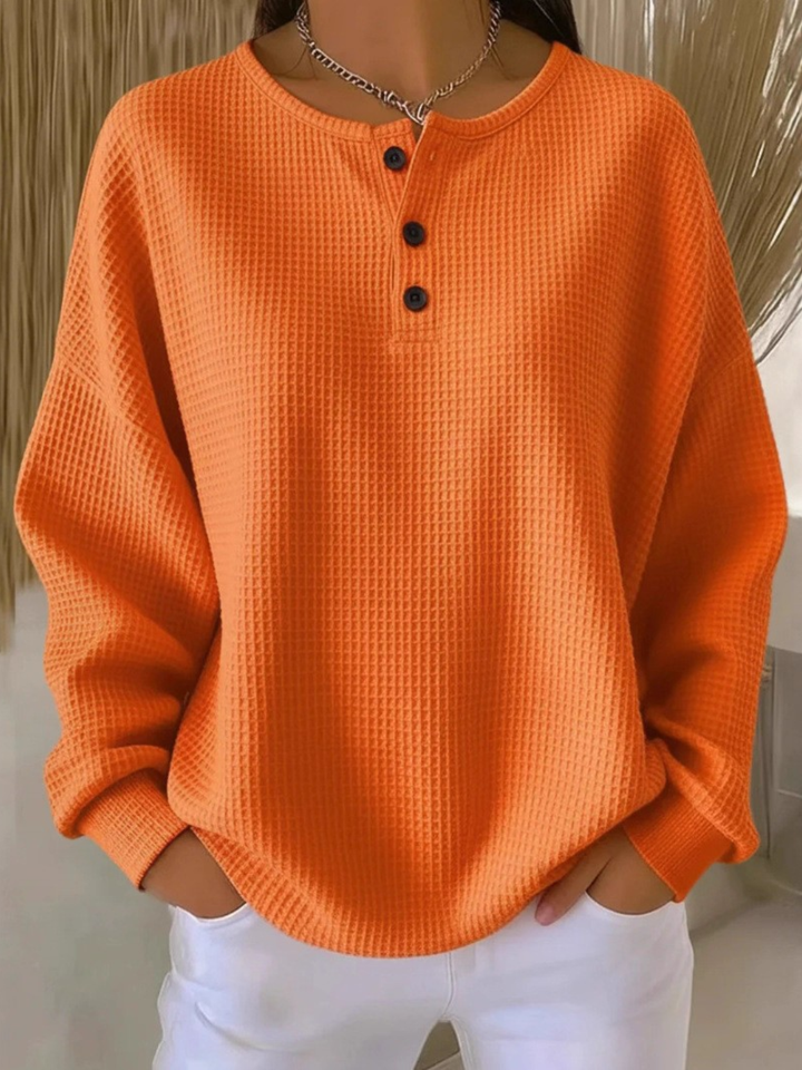 Soft Structured Button Sweater