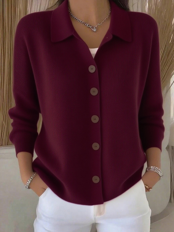 Gentle Collar Button Jumper
