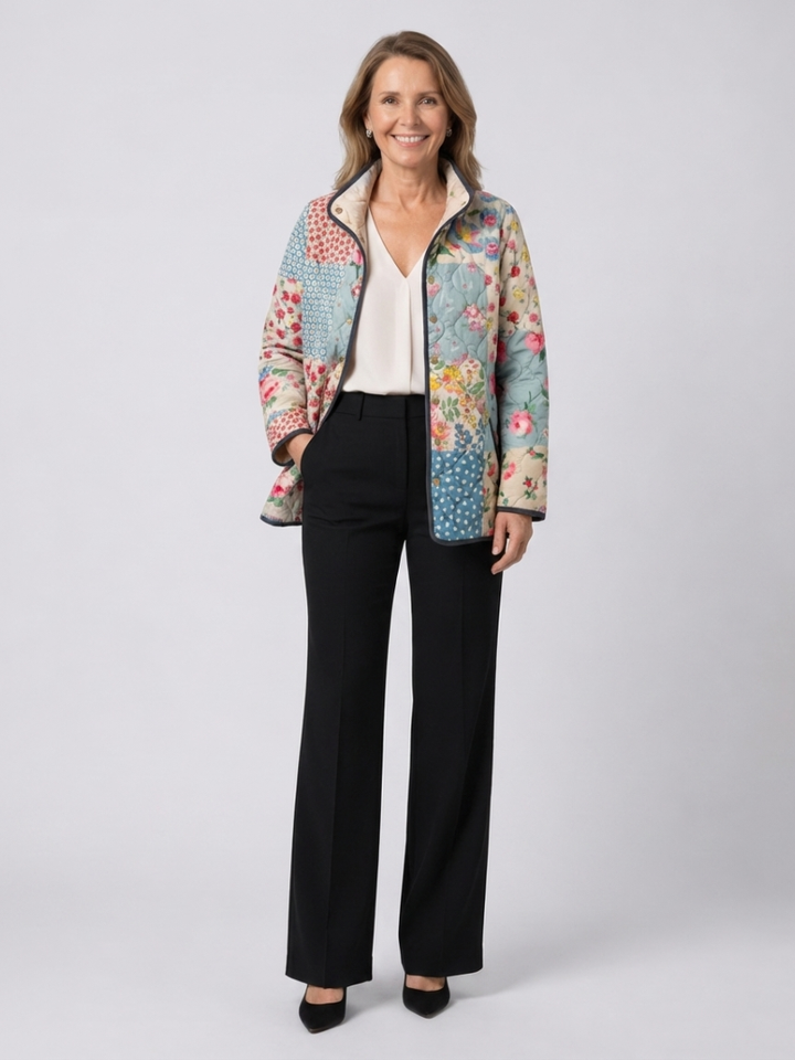 Livia | Quilted Jacket Floral Patchwork Mille