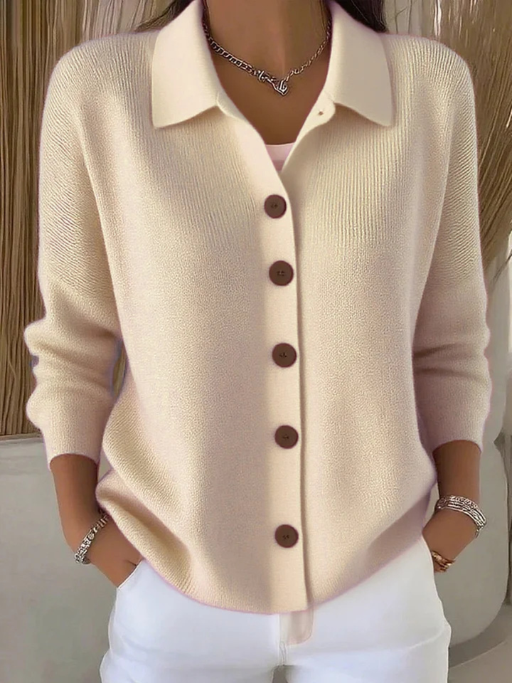 Gentle Collar Button Jumper