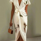 Amelia | Elegant Floral Wrap Dress