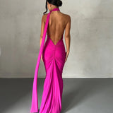 Tina | Versatile Sash One-Shoulder Grecian Maxi Dress