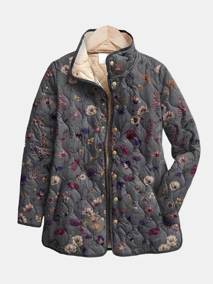 Nathalie | Quilted Jacket with Dried Flowers