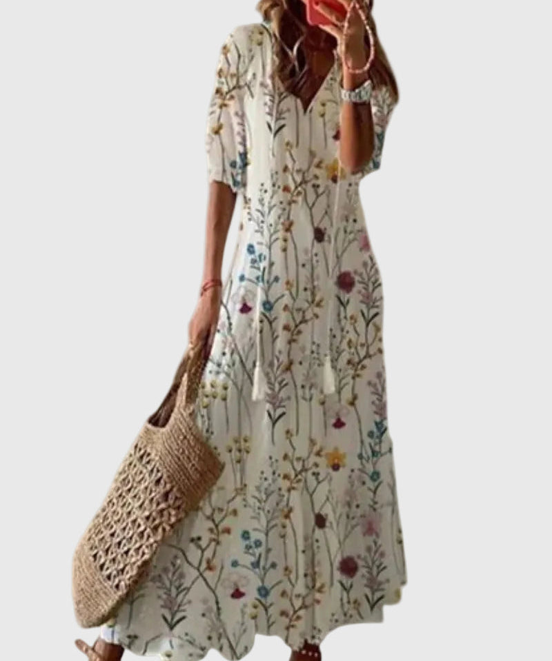 Amalia | Boho Vintage Summer Maxi Dress