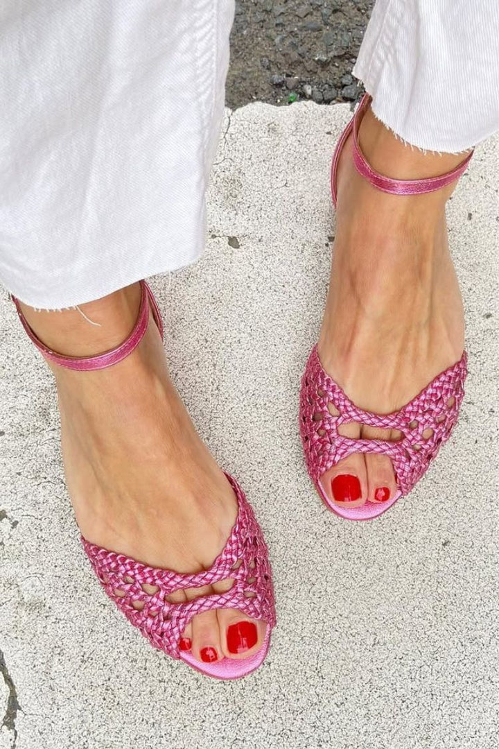 Isadora | Gold Braided Sandals