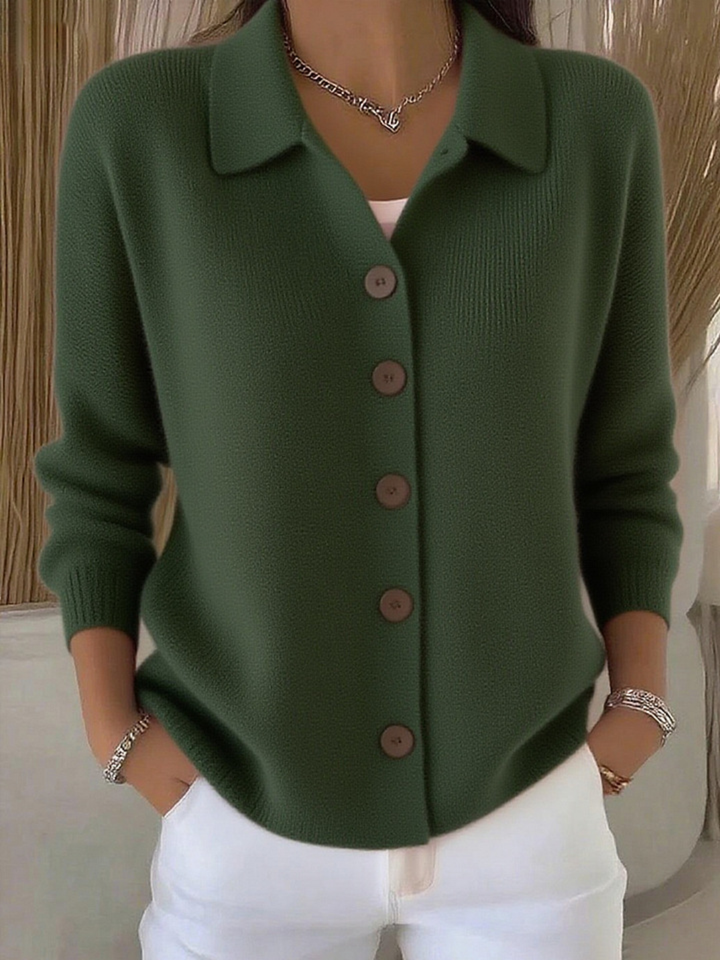 Gentle Collar Button Jumper