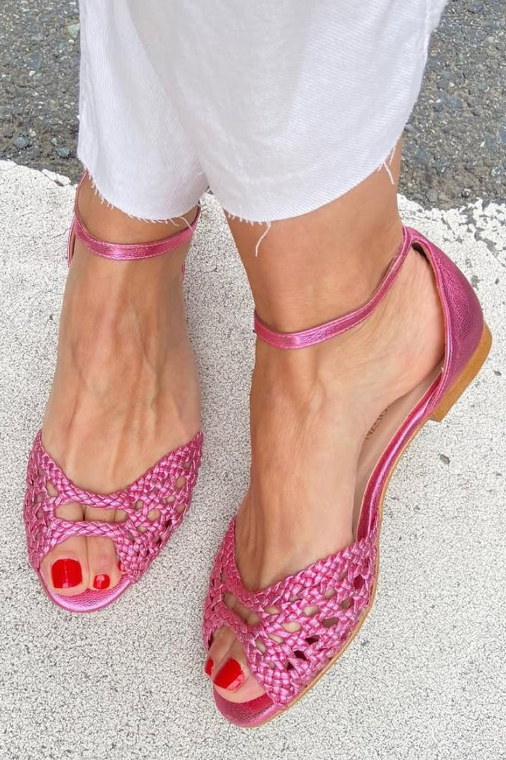 Isadora | Gold Braided Sandals