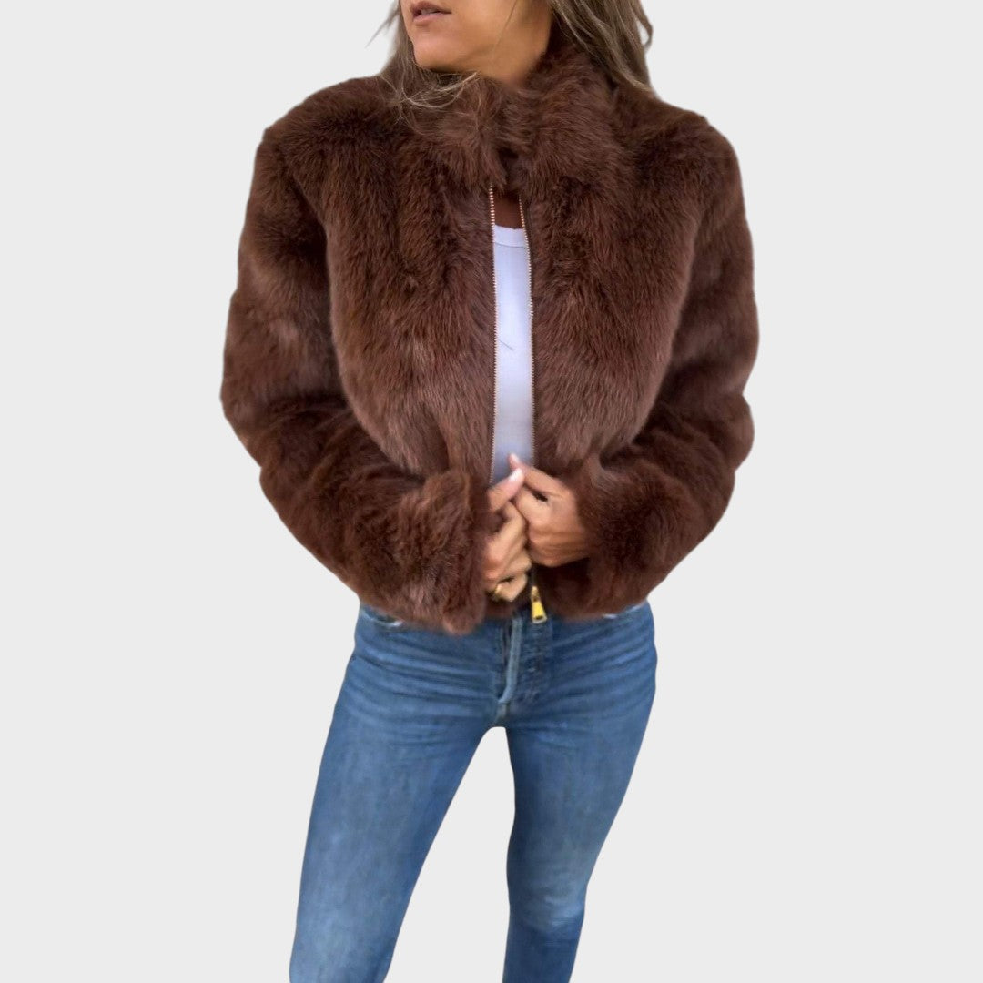 Odile | Zipped Leather Coat