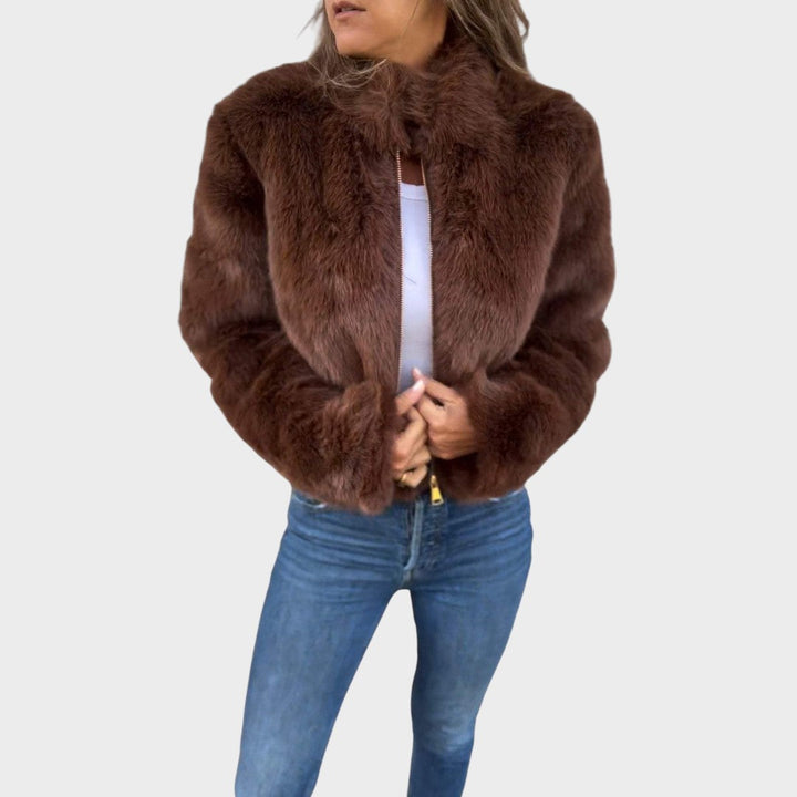 Odile | Zipped Leather Coat