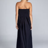 Carmelita | Strapless Shirred Maxi Dress